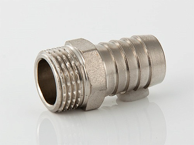 Штуцер для шланга VALTEC 1/2 х 16 мм VTr,650,N,0416 наружная резьба, никелированная латунь